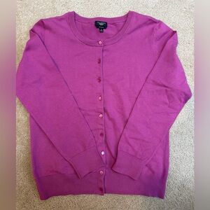 Talbots Fuchsia Cardigan Sweater